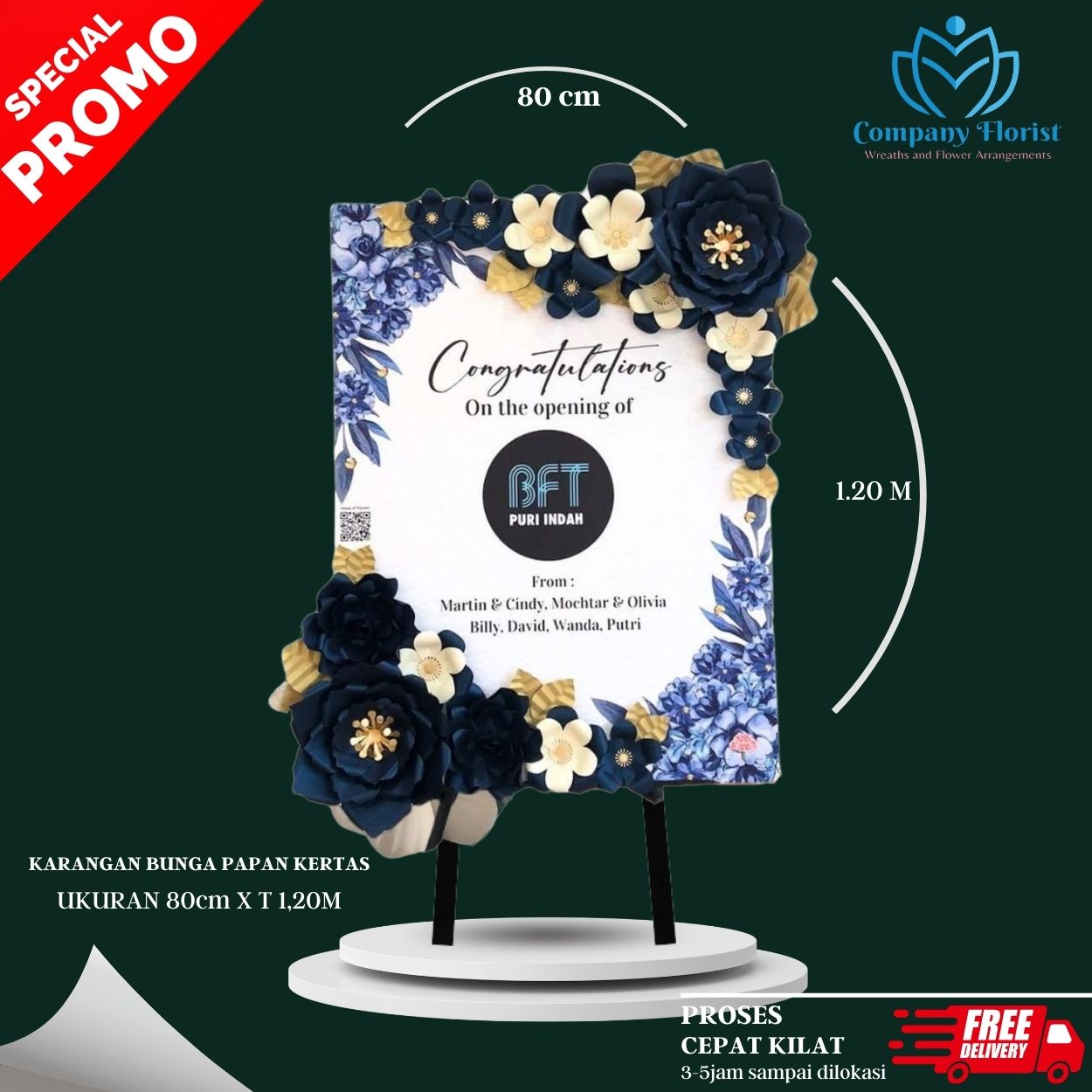 Jual Papan Bunga Kertas Jabodetabek Murah – Company Florist